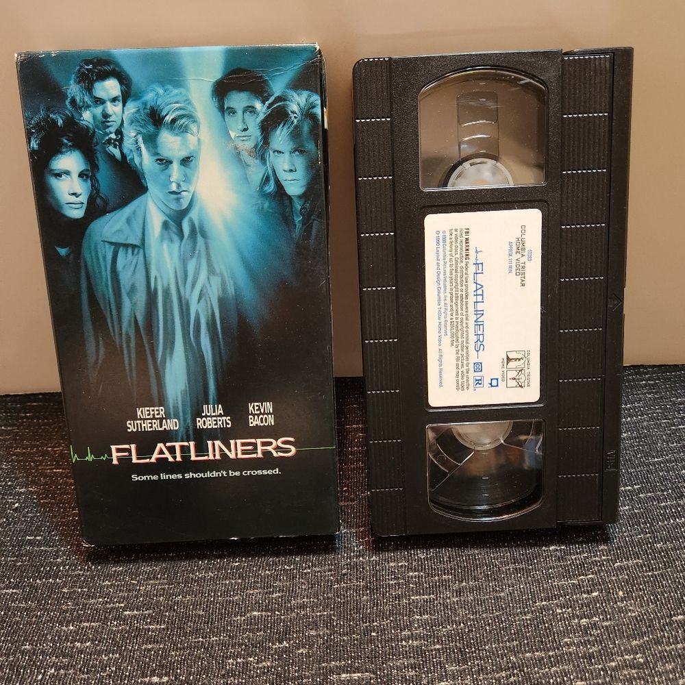 🔥 Flatliners VHS 1991 Julia Roberts Kiefer Sutherland Kevin Bacon Movie Tape